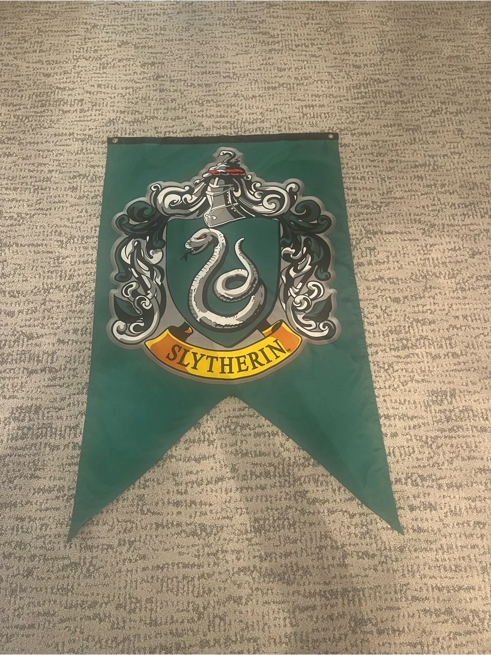 Slytherin Green House Crest Wall Banner